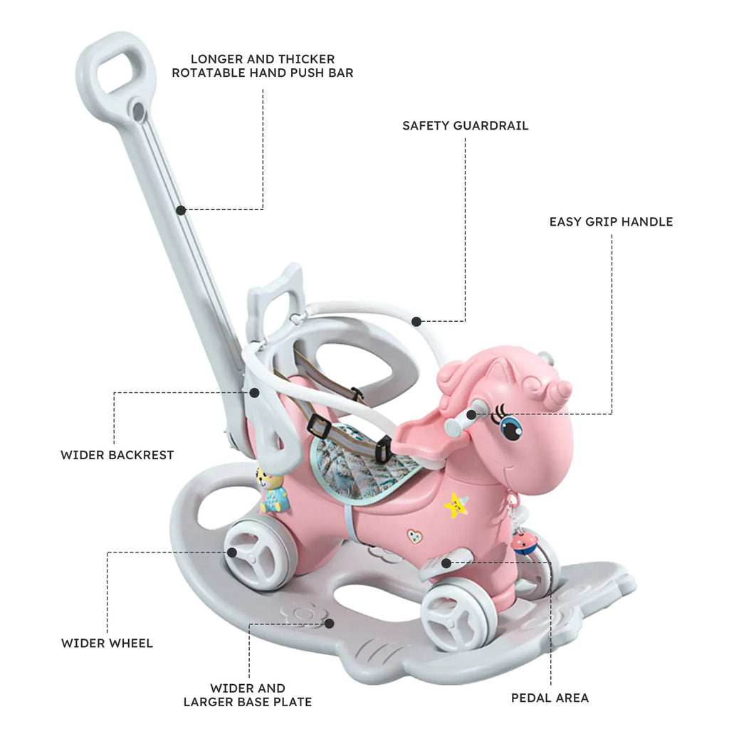 Unicorn Rocking Horse & Balance Bike Toy