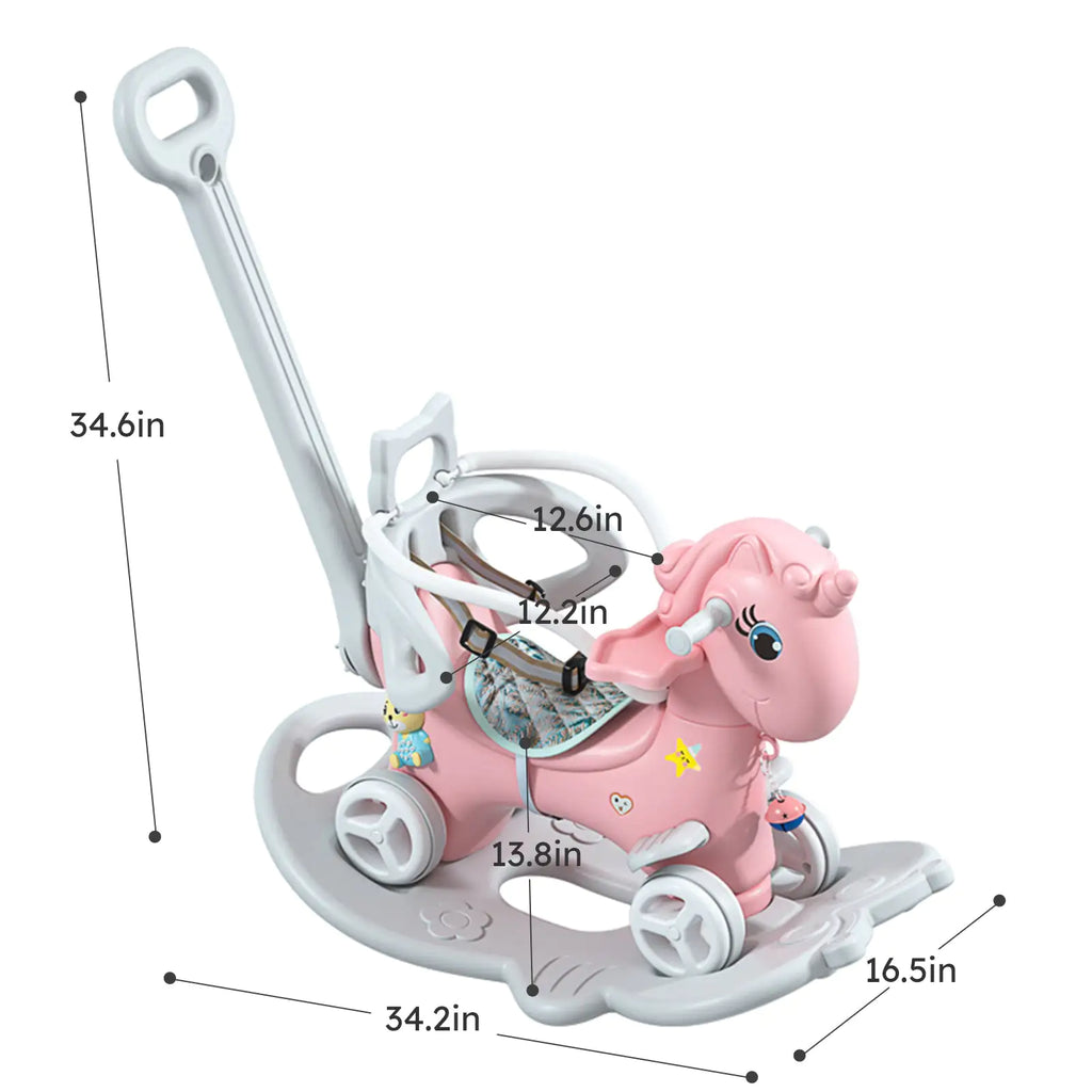 Unicorn Rocking Horse & Balance Bike Toy