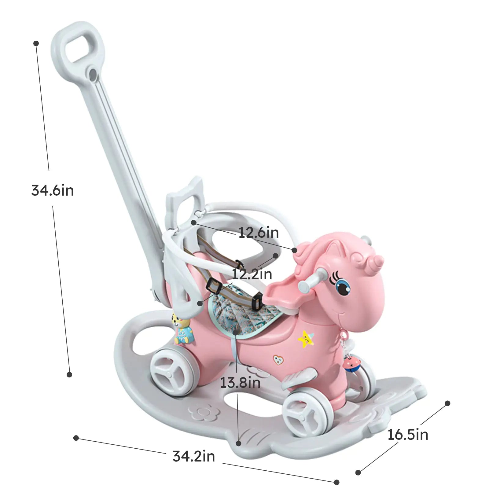 Unicorn Rocking Horse & Balance Bike Toy
