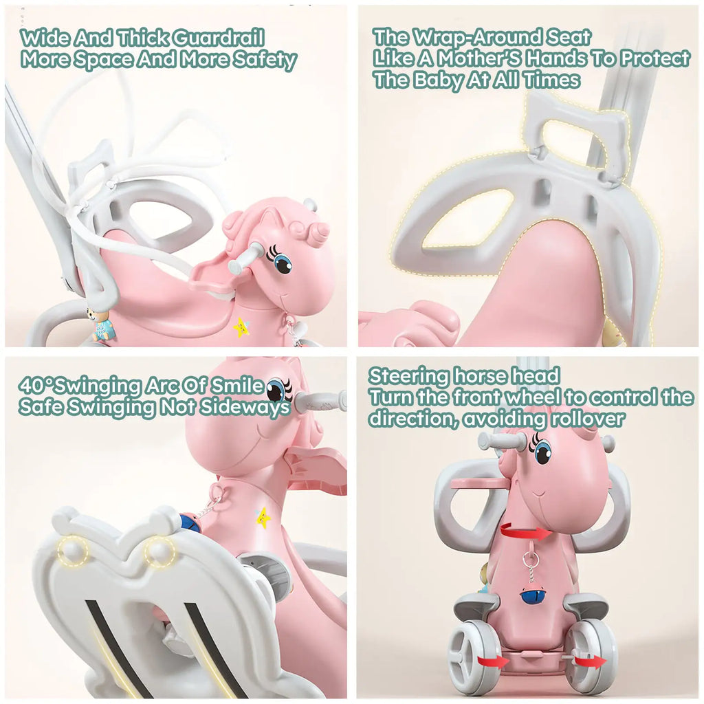 Unicorn Rocking Horse & Balance Bike Toy